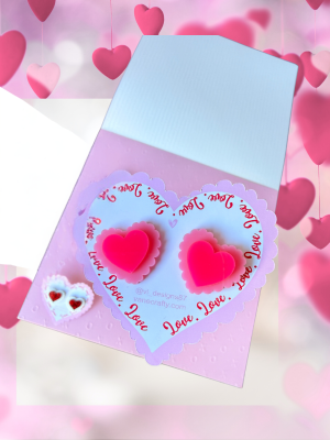Red /Pink Valentine Heart Earring Studs