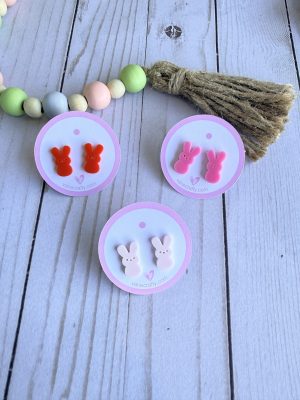 Red /Pink Valentine Heart Earring Studs (Copy)